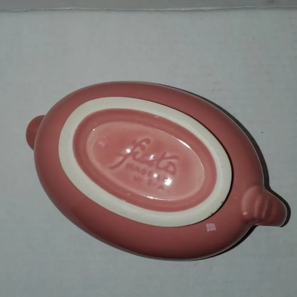 Fiestaware Fiesta Gravy Boat Dish Sauce CERAMIC Peony Pink CONTAINER